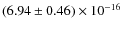 $(6.94\pm0.46)\times 10^{-16}$