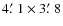 $4\hbox{$.\mkern-4mu^\prime$ }1 \times 3\hbox{$.\mkern-4mu^\prime$ }8$