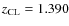 $z_{\rm CL}=1.390$