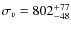 $\sigma_v=802^{+77}_{-48}$