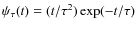 $\psi_\tau(t)=(t/\tau^2)\exp(-t/\tau)$