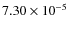 $7.30\times10^{-5}$