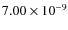 $7.00\times10^{-9}$