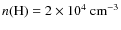 $n{\rm (H)}= 2\times 10^4~{\rm cm}^{-3}$