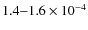 $1.4{-}1.6 \times10^{-4}$