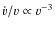 $\dot
v/v\propto v^{-3}$
