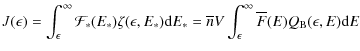$\displaystyle J(\epsilon)= \int_\epsilon^\infty{\cal
F}_*(E_*)\zeta(\epsilon,E_...
...= \overline nV
\int_\epsilon^\infty \overline F(E)Q_{\rm B}(\epsilon,E){\rm d}E$