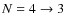 $N = 4\rightarrow3$
