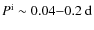 $P^{\rm i}
\sim 0.04{-}0.2~{\rm d}$
