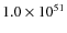 $1.0\times10^{51}$