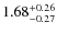 $\rm 1.68^{+0.26}_{-0.27}$