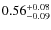 $\rm0.56^{+0.08}_{-0.09}$