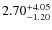 $\rm 2.70^{+4.05}_{-1.20}$