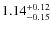 $\rm 1.14^{+0.12}_{-0.15}$