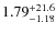 $\rm 1.79^{+21.6}_{-1.18}$