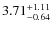 $\rm 3.71^{+1.11}_{-0.64}$