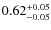 $\rm0.62^{+0.05}_{-0.05}$