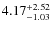 $\rm 4.17^{+2.52}_{-1.03}$