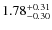 $\rm 1.78^{+0.31}_{-0.30}$