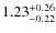 $\rm 1.23^{+0.26}_{-0.22}$
