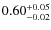 $\rm0.60^{+0.05}_{-0.02}$