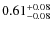$\rm0.61^{+0.08}_{-0.08}$