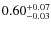 $\rm0.60^{+0.07}_{-0.03}$