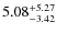 $\rm 5.08^{+5.27}_{-3.42}$