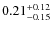 $\rm0.21^{+0.12}_{-0.15}$