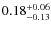 $\rm0.18^{+0.06}_{-0.13}$