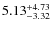 $\rm 5.13^{+4.73}_{-3.32}$