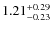 $\rm 1.21^{+0.29}_{-0.23}$