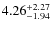 $\rm 4.26^{+2.27}_{-1.94}$