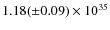 $1.18 (\pm 0.09) \times 10^{35}$