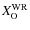 $X_{{\rm O}}^{{\rm WR}}$