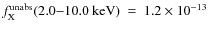 $f_{{\rm X}}^{{\rm unabs}}{\rm (2.0{-}10.0 ~ keV)} ~
= ~ 1.2 \times 10^{-13}$