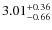 $\rm 3.01^{+0.36}_{-0.66}$