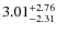 $\rm 3.01^{+2.76}_{-2.31}$