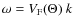 $\omega = V_{\rm F} (\Theta) ~ k$