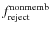 $f_{\rm reject}^{\rm nonmemb}$