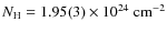 $N_{\rm H}=1.95(3)\times 10^{24}~{\rm cm}^{-2}$