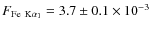 $F_{{\rm Fe\ K}\alpha_1}=3.7\pm0.1\times 10^{-3}$