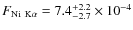 $F_{{\rm Ni\ K}\alpha}=7.4_{-2.7}^{+2.2}\times 10^{-4}$
