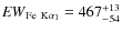 ${\it EW}_{{\rm Fe\ K}\alpha_1}=467_{-54}^{+13}$
