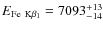 $E_{{\rm Fe\ K}\beta_1}=7093_{-14}^{+13}$