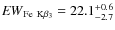 ${\it EW}_{{\rm Fe\ K}\beta_3}=22.1_{-2.7}^{+0.6}$