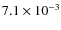 $7.1\times 10^{-3}$