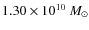 $1.30\times 10^{10}~M_{\odot}$