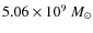 $5.06\times 10^{9}~M_{\odot}$
