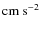 $\rm cm~ s^{-2}$